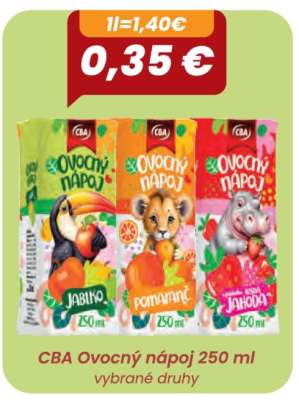 CBA Ovocný nápoj 250 ml