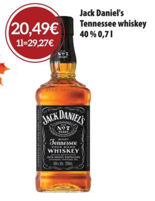 Jack Daniel's Tennessee whiskey 40 %, 0,7 l