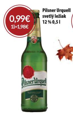 Pilsner Urquell svetlý ležiak 12 % 0,5 l