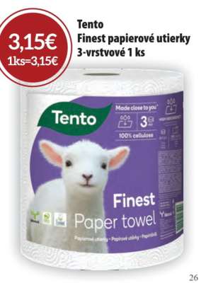 Tento Finest papierové utierky 3-vrstvové 1 ks