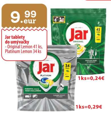 JAR Tablety do umývačky