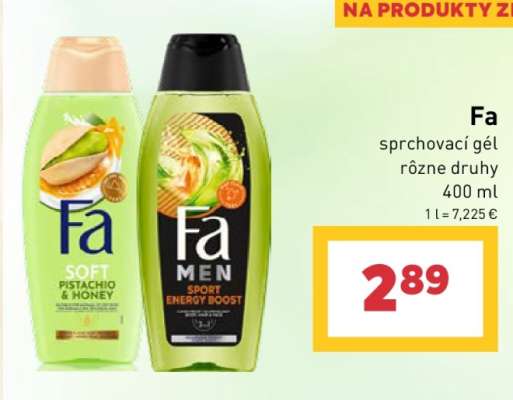 Fa sprchovací gél rôzne druhy