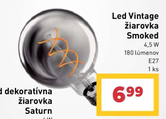 Led Vintage žiarovka Smoked