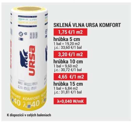 SKLENÁ VLNA URSA KOMFORT
