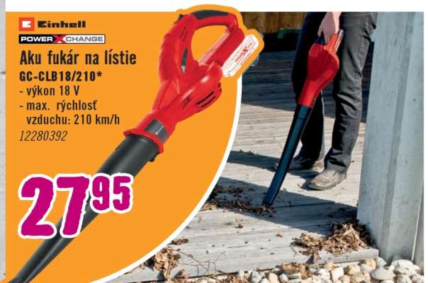Einhell Aku fúkar na lístie
