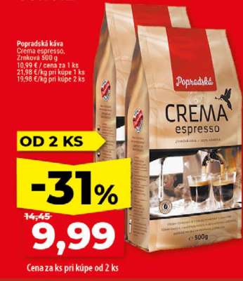 Popradská káva Crema espresso