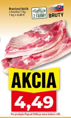 Bravčový bôčik s kosťou