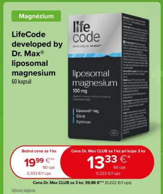 LifeCode developed by Dr. Max® liposomal magnesium