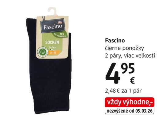 Fascino čierne ponožky