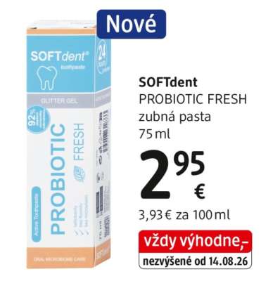 SOFTdent PROBIOTIC FRESH zubná pasta