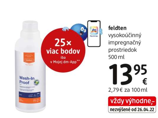 feldten vysokoúčinný impregnačný prostriedok 500 ml