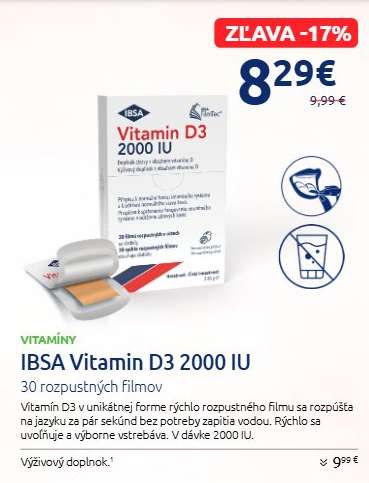IBSA Vitamin D3 2000 IU