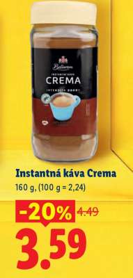 Instantná káva Crema
