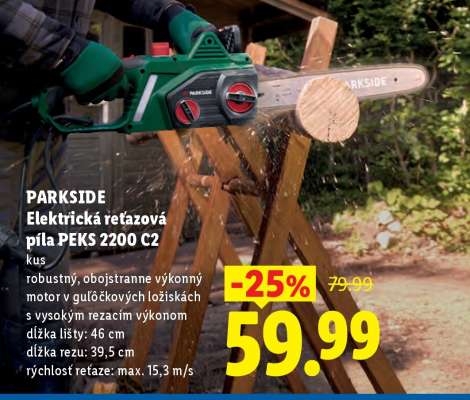 PARKSIDE Elektrická reťazová píla PEKS 2200 C2