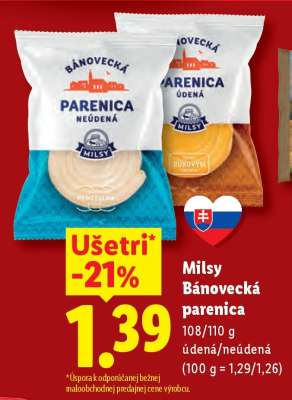 MILSY BÁNOVECKÁ PARENICA