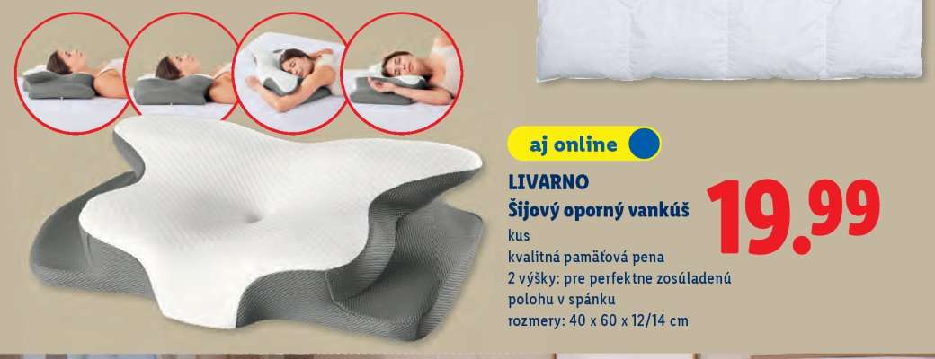 Šijový oporný vankúš