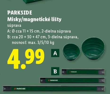 PARKSIDE Misky/magnetické lišty