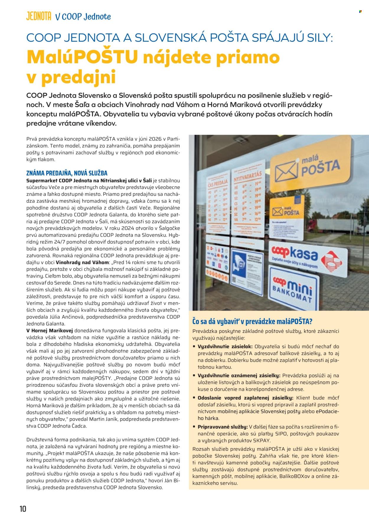 Leták COOP Jednota - 1.10.2026 - 31.10.2026. Strana 10