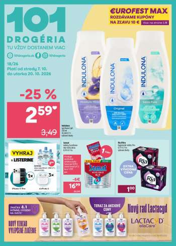 Leták 101 Drogerie - 7.10.2026 - 20.10.2026.