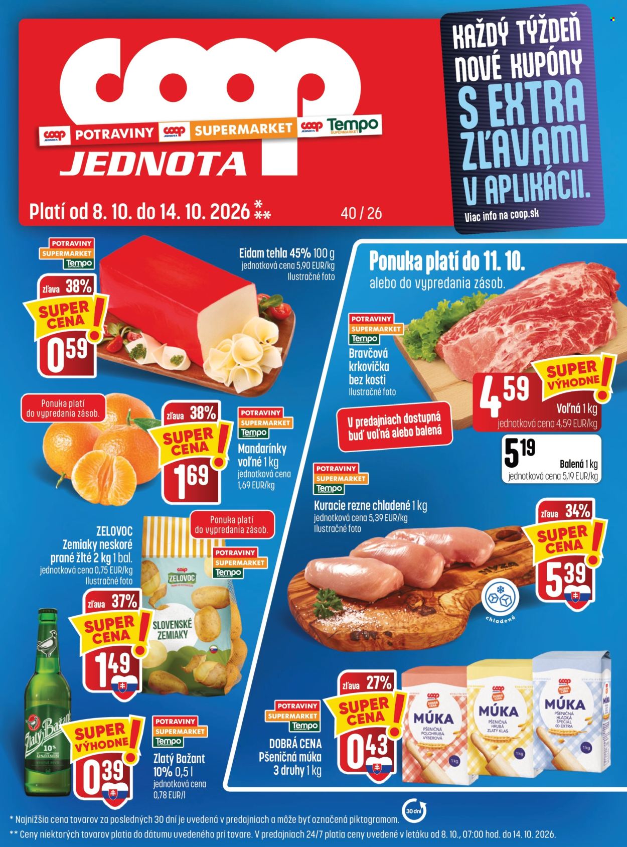 Leták COOP Jednota - 8.10.2026 - 14.10.2026. Strana 1