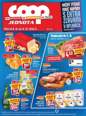 Leták COOP Jednota - 8.10.2026 - 14.10.2026.