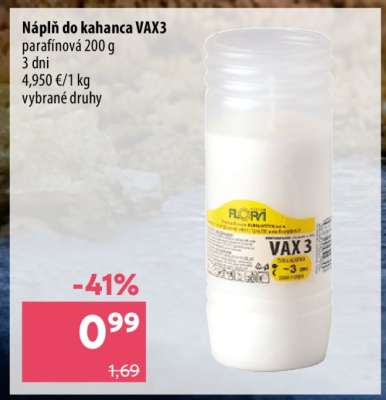 Náplň do kahanca VAX3