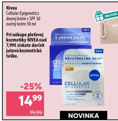 Nivea Cellular Epigenetics denný krém s SPF 30 nočný krém 50 ml