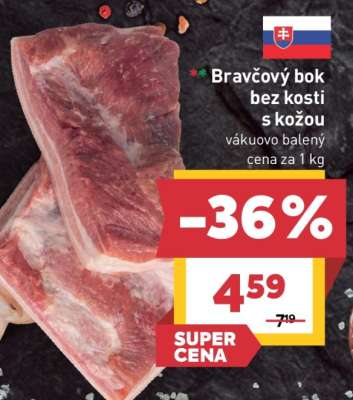 Bravčový bok bez kosti s kožou