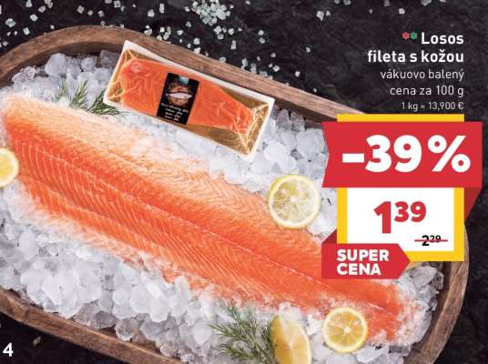 Losos fileta s kožou