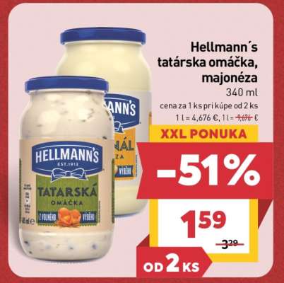 Hellmann’s tatárska omáčka, majonéza