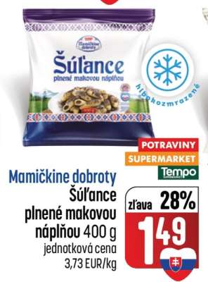 Mamičkine dobroty Šúľance plnené makovou náplňou