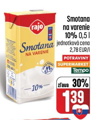 Smotana na varenie