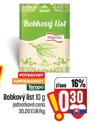 Bobkový list