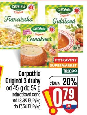 Carpathia original 3 druhy