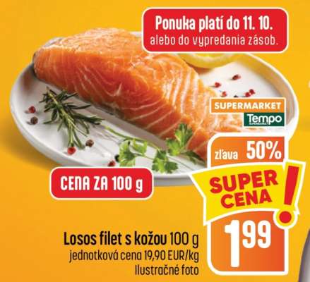 Losos filet s kožou 100 g