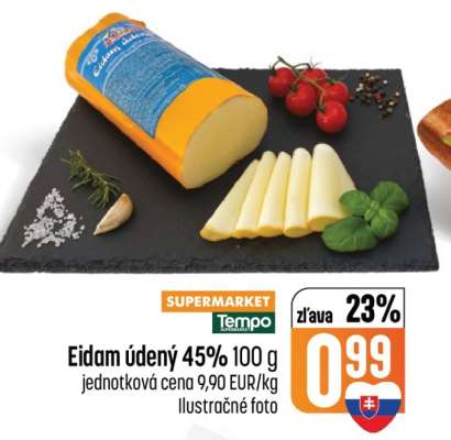 Eidam údený 45% 100 g