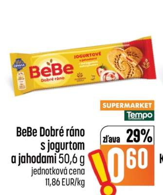 BeBe Dobré ráno s jogurtom a jahodami 50,6 g