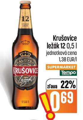 Krušovice ležiak 12 0,5 l