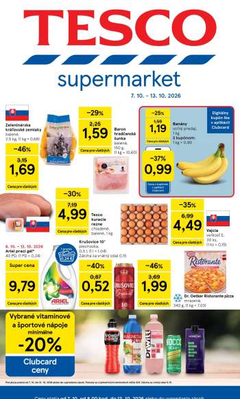 Leták TESCO supermarket - 7.10.2026 - 13.10.2026.