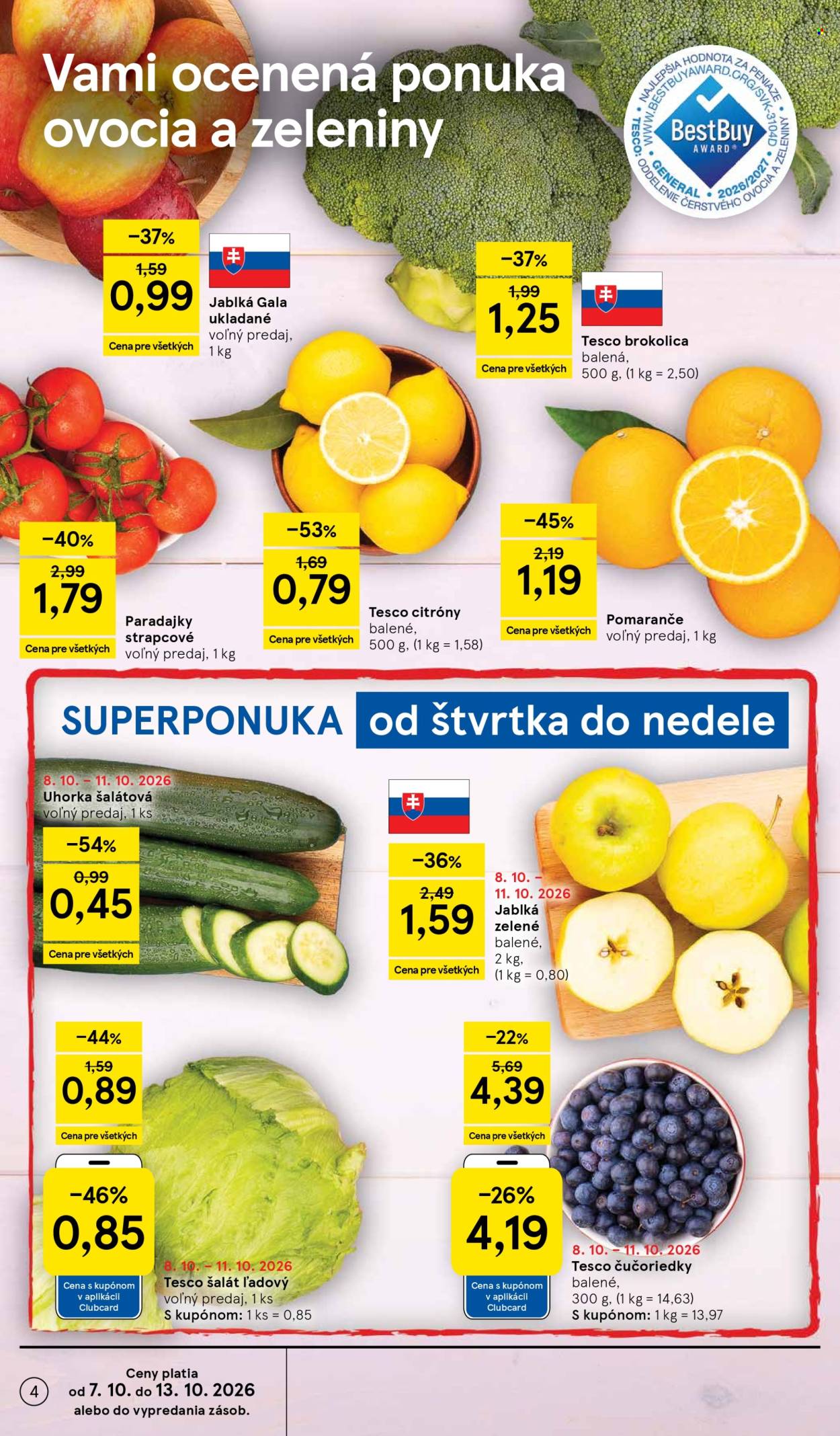 Leták TESCO supermarket - 7.10.2026 - 13.10.2026. Strana 4