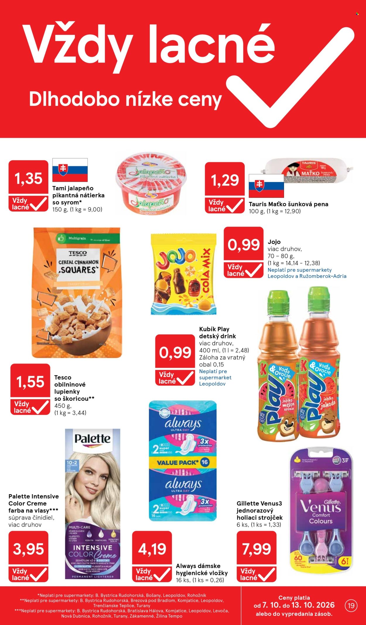 Leták TESCO supermarket - 7.10.2026 - 13.10.2026. Strana 19