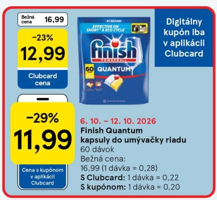 Finish Quantum kapsuly do umývačky riadu