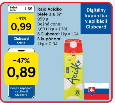 Rajo Acidko biele 3,6 %