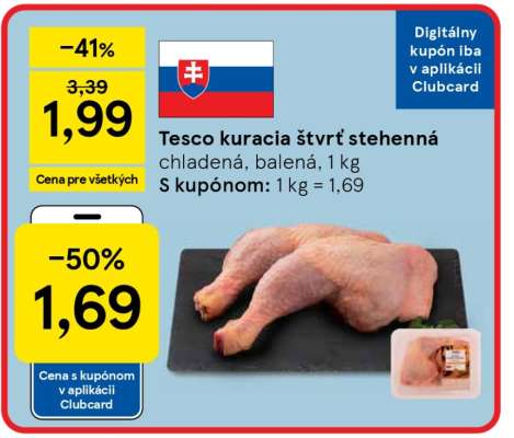 Tesco kuracia štvrť stehnenná