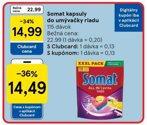 Somat kapsuly do umývačky riadu