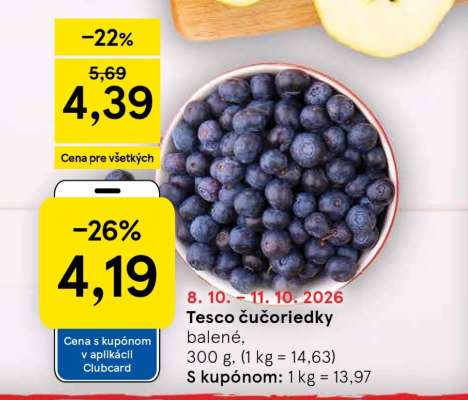 Tesco čučoriedky