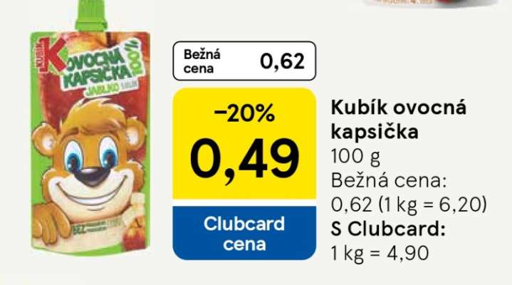 Kubík ovocná kapsička