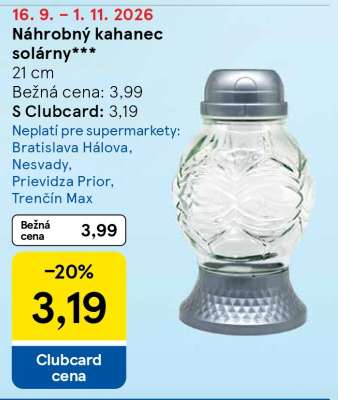 Náhrobný kahanec solárny