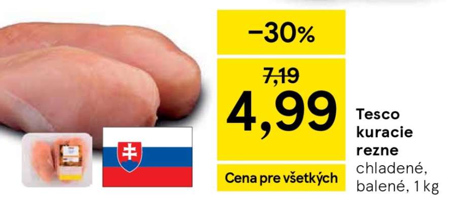 Tesco kuracie rezne