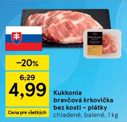 Kukkonia bravčová krkovička bez kosti – plátky